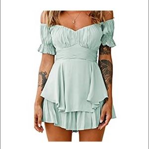 Aqua /Mint romper